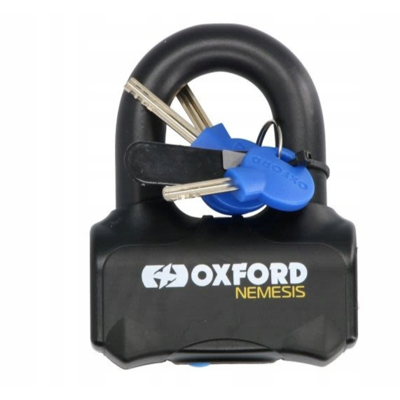 Oxford Nemesis Padlock Black - 16mm FREE 1 YEAR Returns, FREE UK Delivery | ThrottleChimp