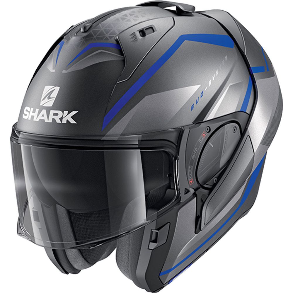 Shark Evo ES Yari Matt Anthracite / Blue / Silver