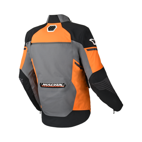Macna Synchrone Textile Jacket Grey / Orange / Black FREE 1 YEAR Returns, FREE UK Delivery | ThrottleChimp