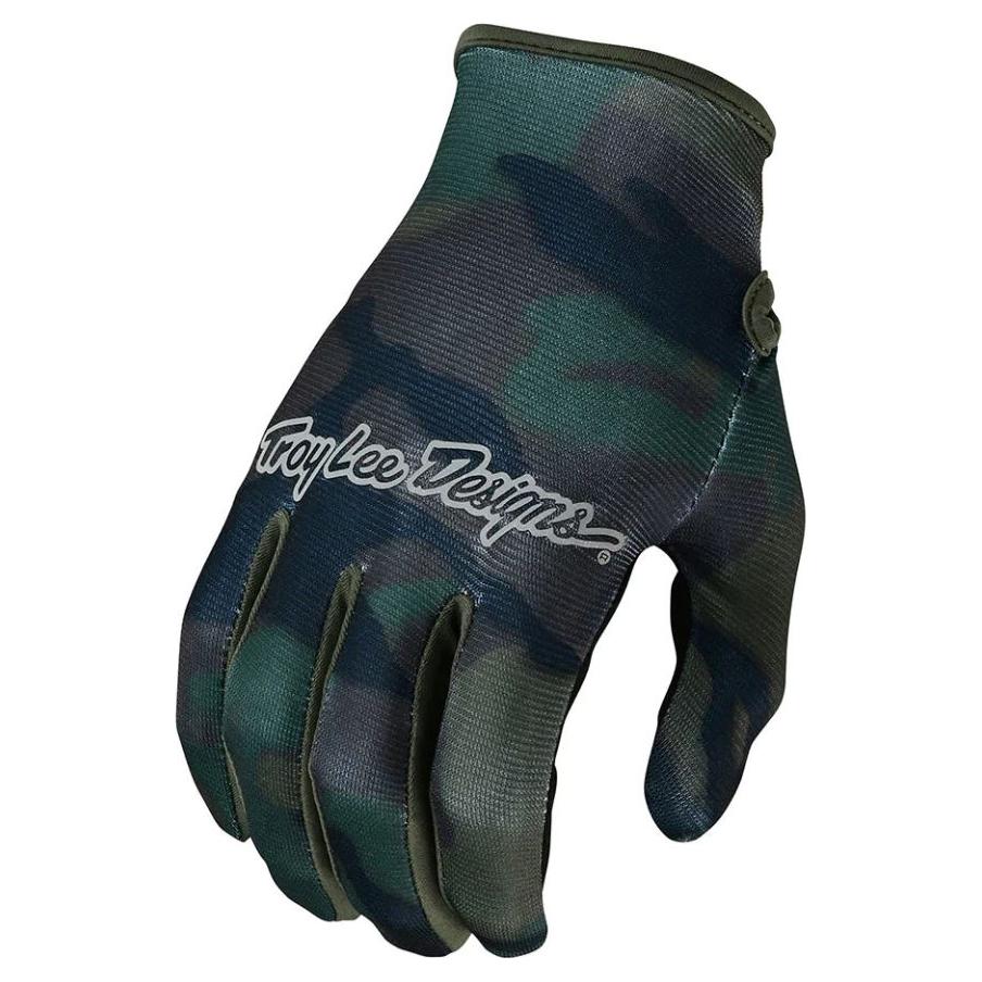 Troy Lee Designs Flowline Textile Gloves Brushed Camo Army FREE 1 YEAR Returns, FREE UK Delivery | ThrottleChimp