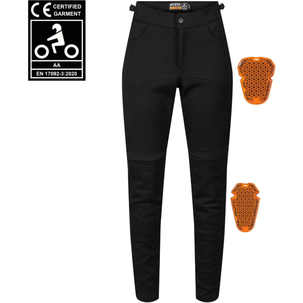 MotoGirl Nimi Zip Ladies Textile Trouser Black FREE 1 YEAR Returns, FREE UK Delivery | ThrottleChimp