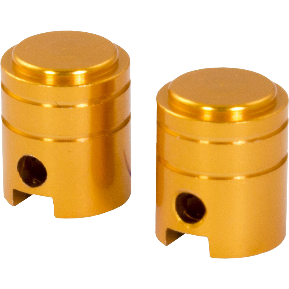 Bike It Small Piston Valve Caps Gold FREE 1 YEAR Returns, FREE UK Delivery | ThrottleChimp