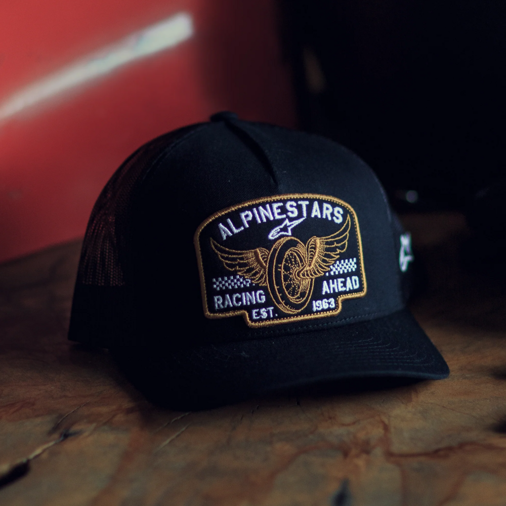 Alpinestars Heritage Patch Trucker Cap Black / Black FREE 1 YEAR Returns, FREE UK Delivery | ThrottleChimp