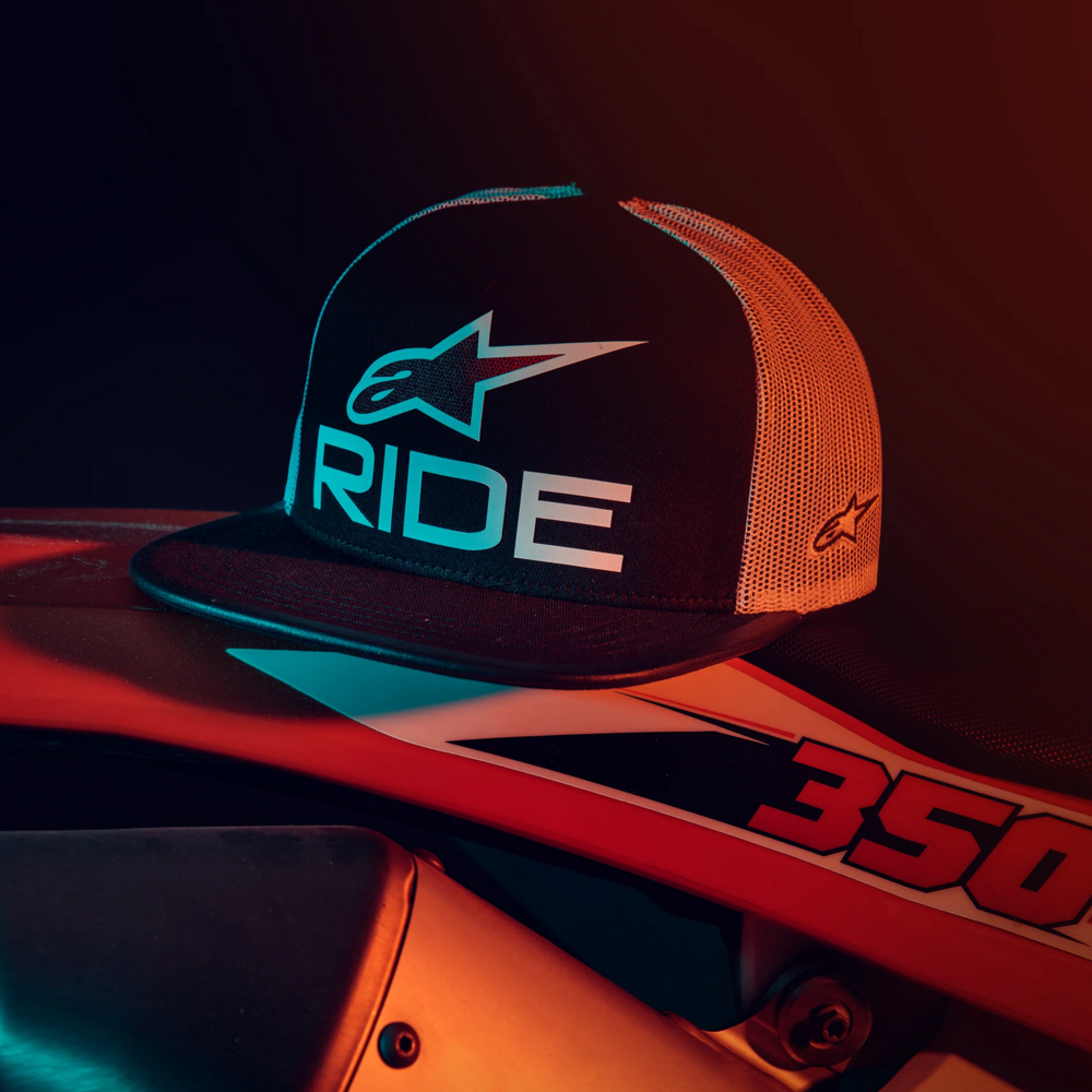 Alpinestars Ride 4.0 Trucker Cap Black / White / Red FREE 1 YEAR Returns, FREE UK Delivery | ThrottleChimp