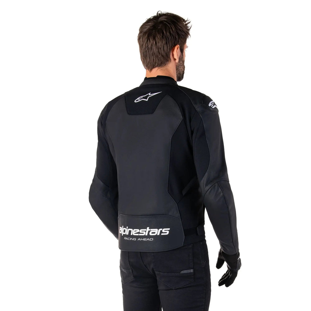 Alpinestars Faster V3 Leather Jacket Black / White
