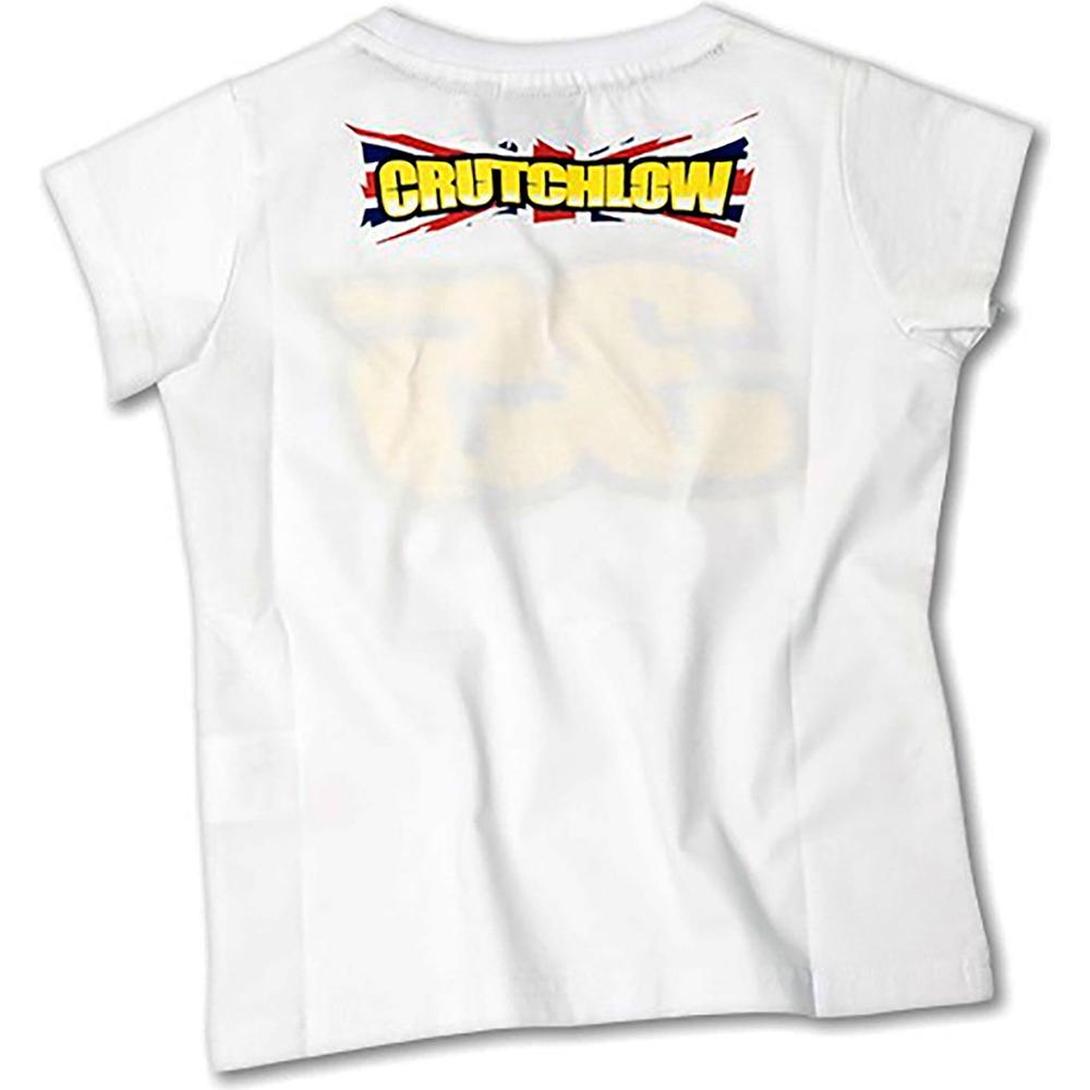 VR46 Bi Kids T-Shirt Crutchlow 35 White FREE 1 YEAR Returns, FREE UK Delivery | ThrottleChimp
