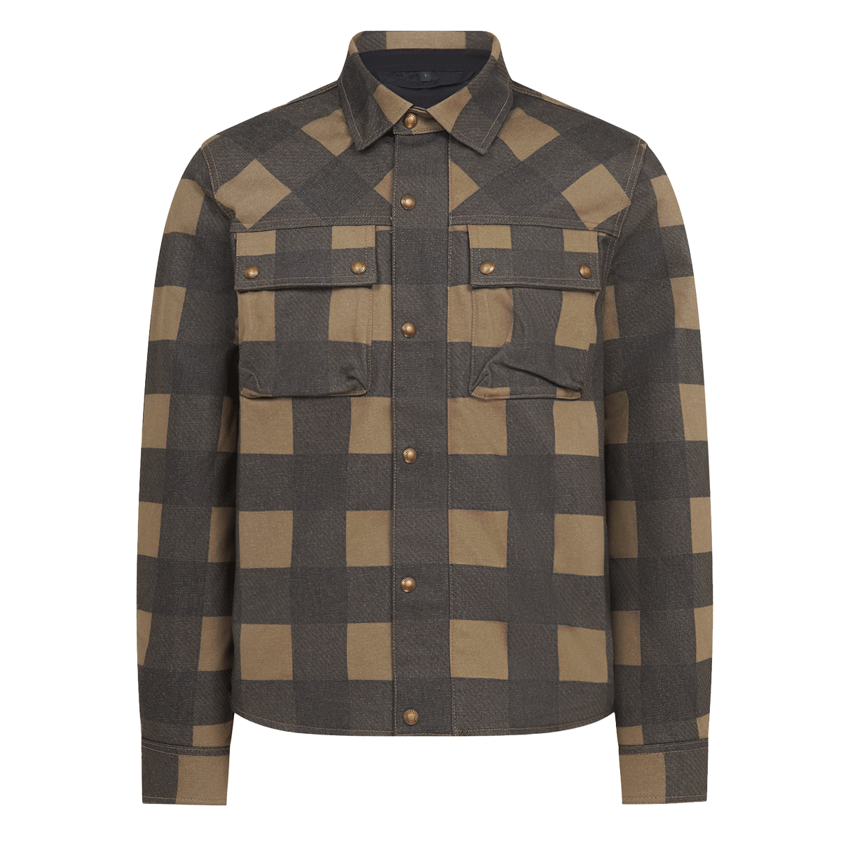 Belstaff Mansion Riding Shirt Chequered Olive / Black FREE 1 YEAR Returns, FREE UK Delivery | ThrottleChimp