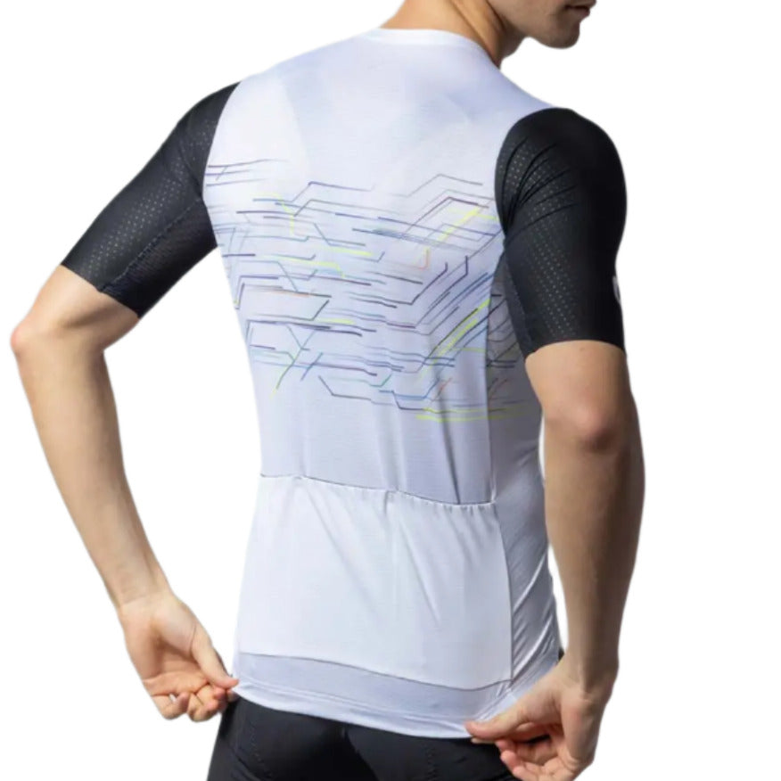 Ale Clothing Megabyte PR-E Short Sleeves Cycle Jersey White - FREE 1 YEAR Returns, FREE UK Shipping | ThrottleChimp