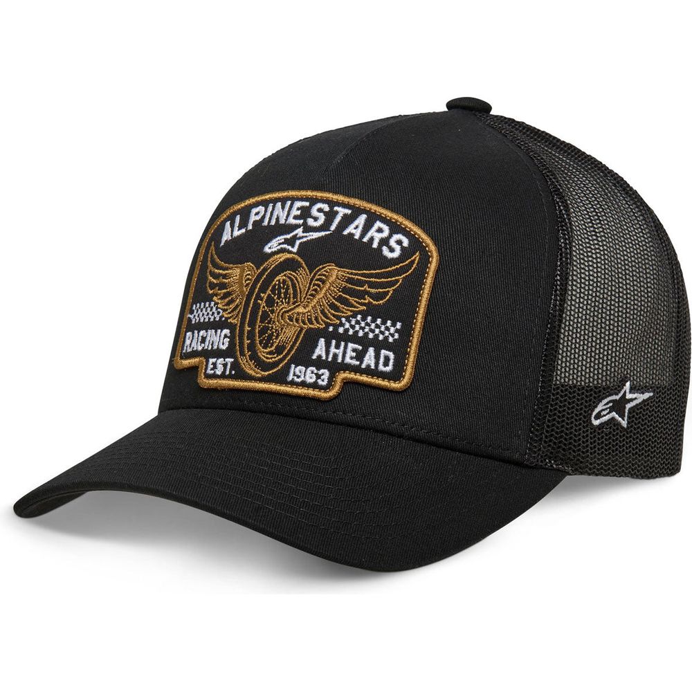 Alpinestars Heritage Patch Trucker Cap Black / Black FREE 1 YEAR Returns, FREE UK Delivery | ThrottleChimp