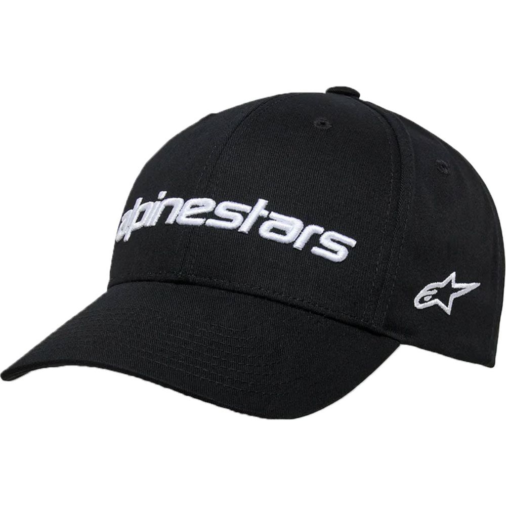 Alpinestars Linear Wordmark 2.0 Cap Black / White FREE 1 YEAR Returns, FREE UK Delivery | ThrottleChimp