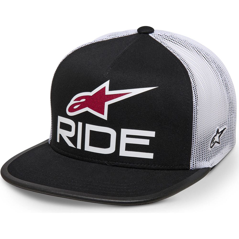 Alpinestars Ride 4.0 Trucker Cap Black / White / Red FREE 1 YEAR Returns, FREE UK Delivery | ThrottleChimp