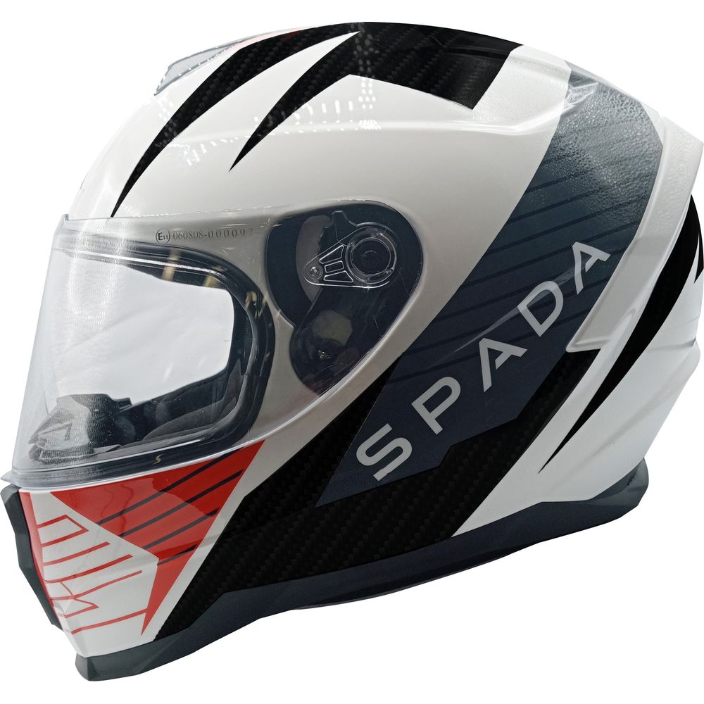 Spada Raiden 2 Thunder Full Face Helmet Black / White / Red FREE 1 YEAR Returns, FREE UK Delivery | ThrottleChimp