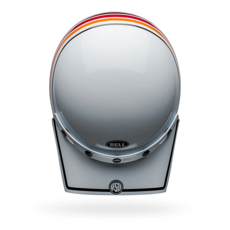 Bell Moto-3 RSD Saddleback ECE 22.06 Full Face Helmet Satin Gloss White / Black FREE 1 YEAR Returns, FREE UK Delivery | ThrottleChimp