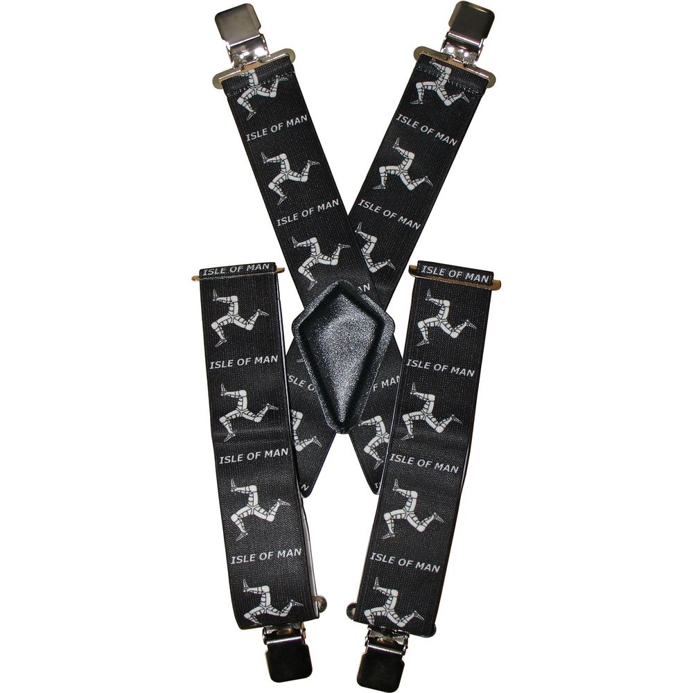Bike It Isle Of Man Motorcyclist Braces Black FREE 1 YEAR Returns, FREE UK Delivery | ThrottleChimp