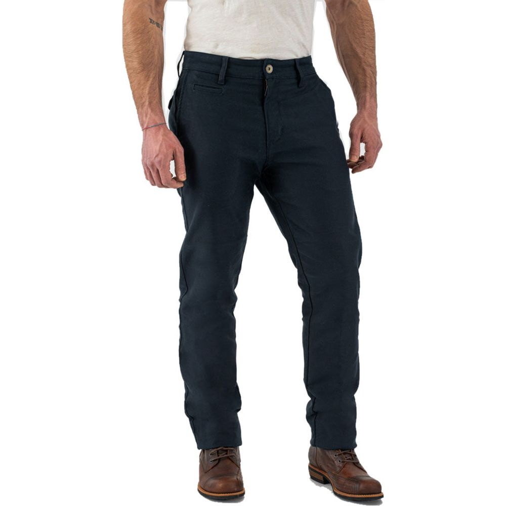 Rokker Chino Textile Trouser Navy FREE 1 YEAR Returns, FREE UK Delivery | ThrottleChimp