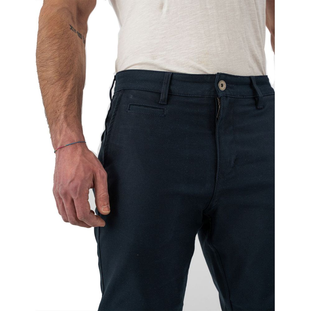 Rokker Chino Textile Trouser Navy FREE 1 YEAR Returns, FREE UK Delivery | ThrottleChimp
