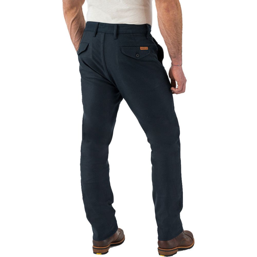 Rokker Chino Textile Trouser Navy FREE 1 YEAR Returns, FREE UK Delivery | ThrottleChimp