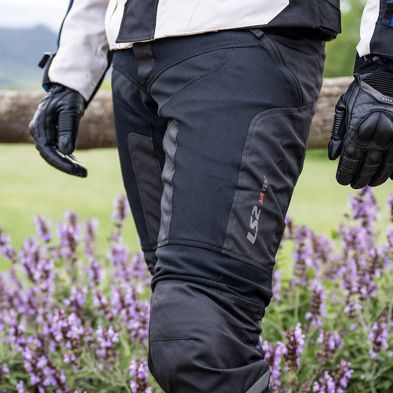 LS2 Como Air Textile Trouser Black / Dark Grey FREE 1 YEAR Returns, FREE UK Delivery | ThrottleChimp