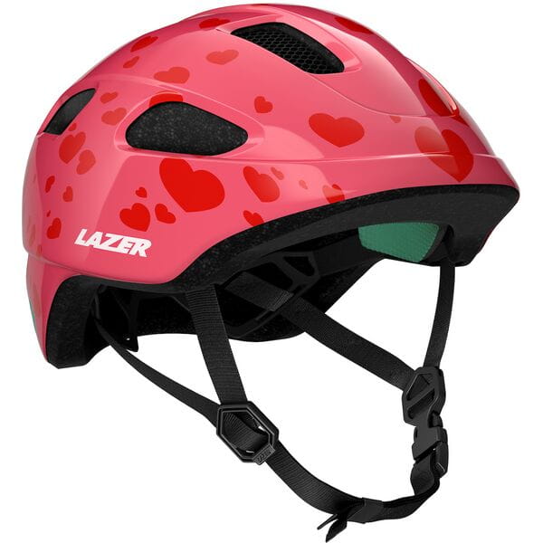 Lazer NutZ 2.0 KinetiCore Youth Helmet Little Hearts - FREE 1 YEAR Returns, FREE UK Delivery | ThrottleChimp