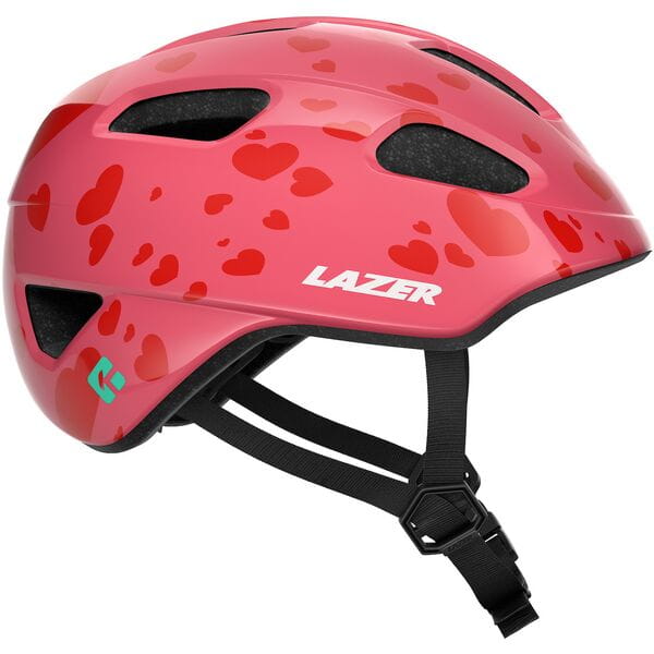 Lazer NutZ 2.0 KinetiCore Youth Helmet Little Hearts - FREE 1 YEAR Returns, FREE UK Delivery | ThrottleChimp