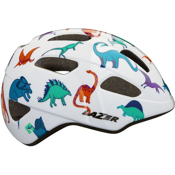 Lazer PNut 2.0 KinetiCore Kids Helmet Dinosaurs - FREE 1 YEAR Returns, FREE UK Delivery | ThrottleChimp