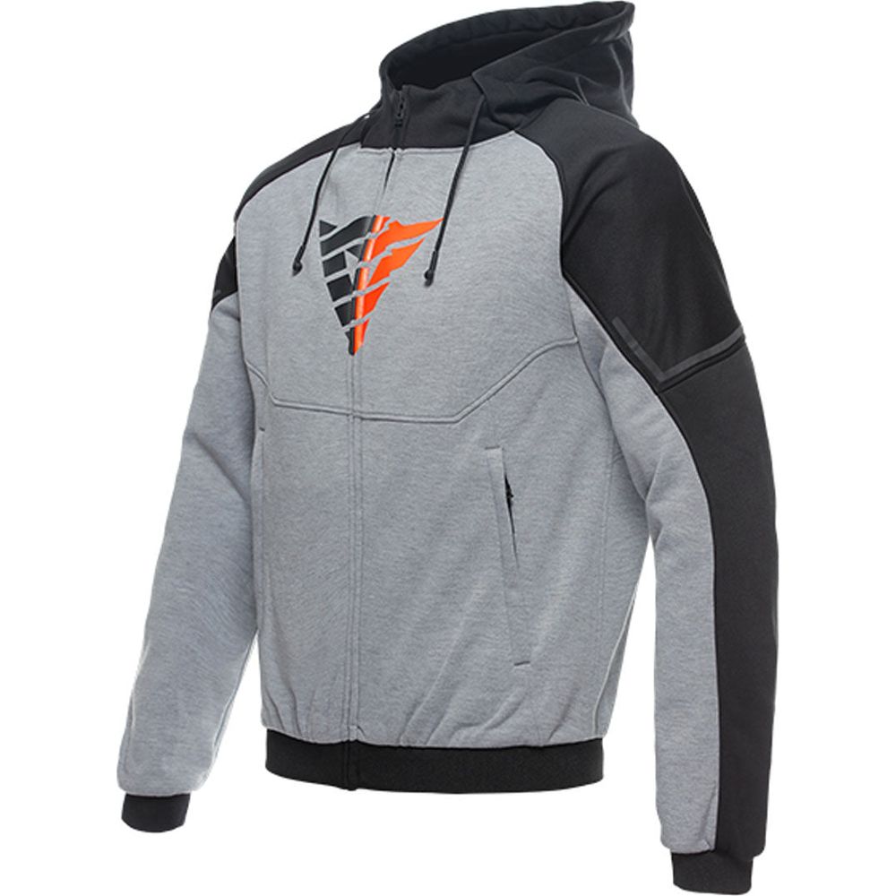 Dainese Daemon X Protective Hoodie Grey / Black / Fluo Red
