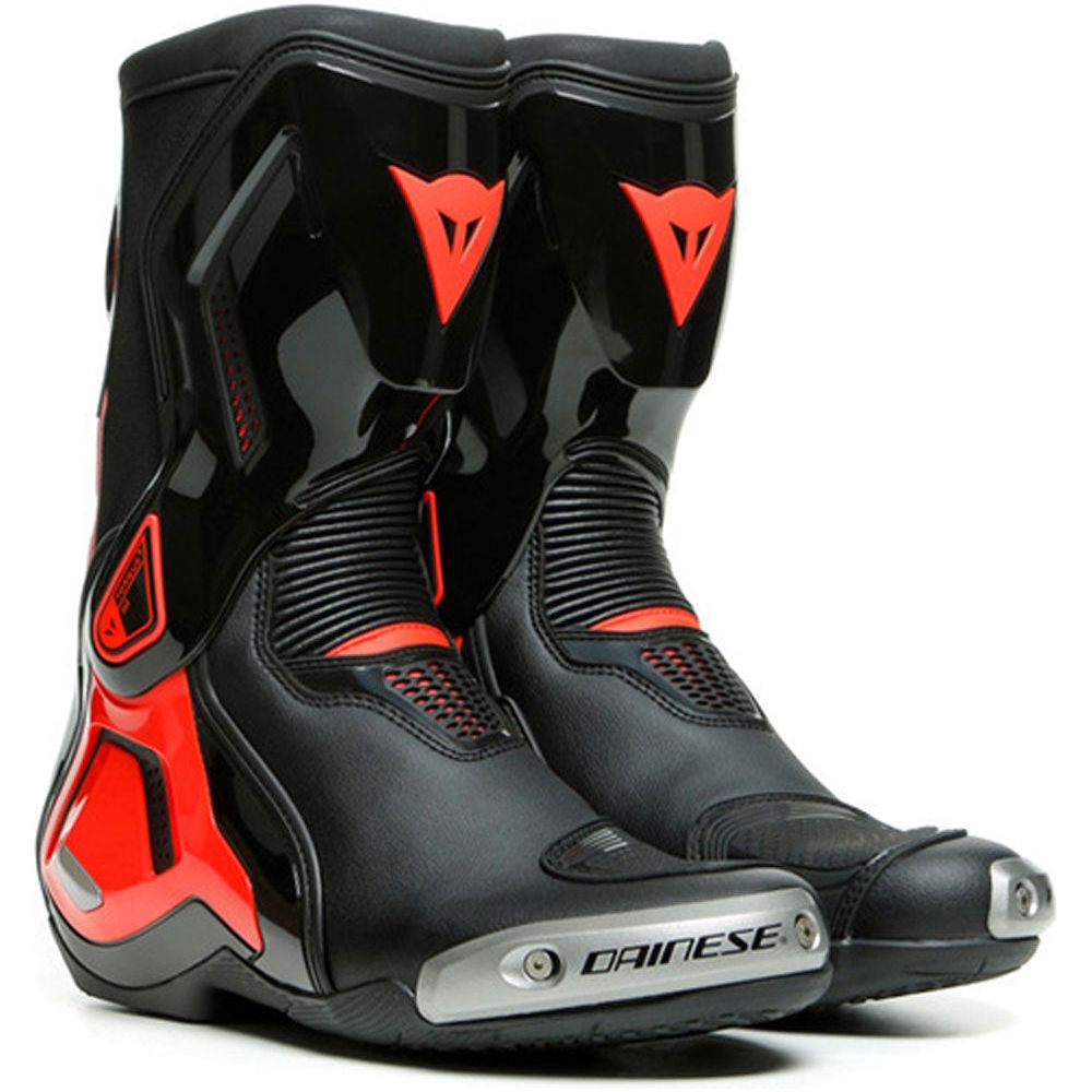 Dainese Torque 3 Out Boots Black / Fluo Red FREE 1 YEAR Returns, FREE UK Delivery | ThrottleChimp