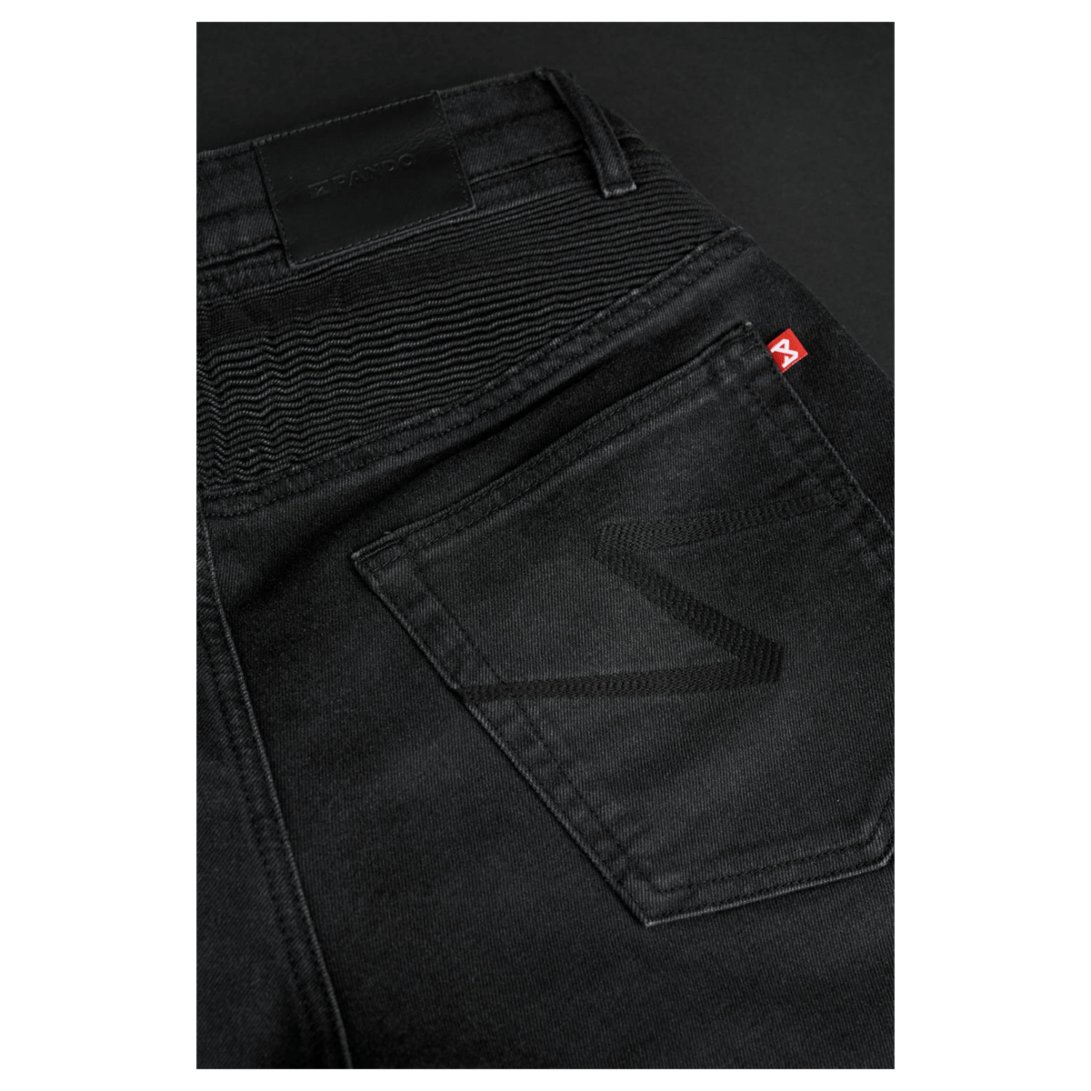 Pando Moto Karl Devil AAA Slim Fit Jeans Black FREE 1 YEAR Returns, FREE UK Delivery | ThrottleChimp