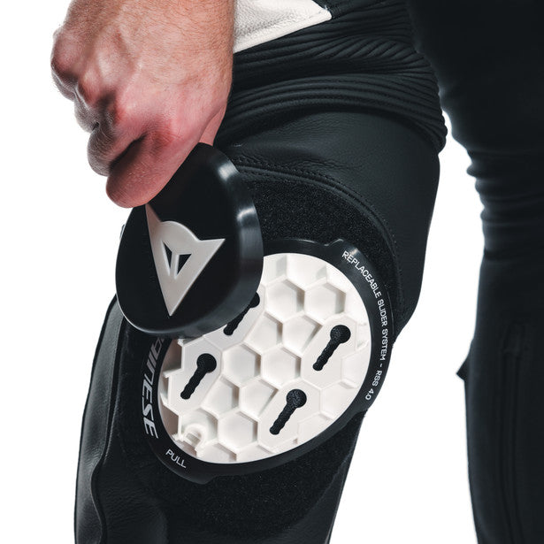 Dainese Delta 4 Leather Trouser Black / White FREE 1 YEAR Returns, FREE UK Delivery | ThrottleChimp
