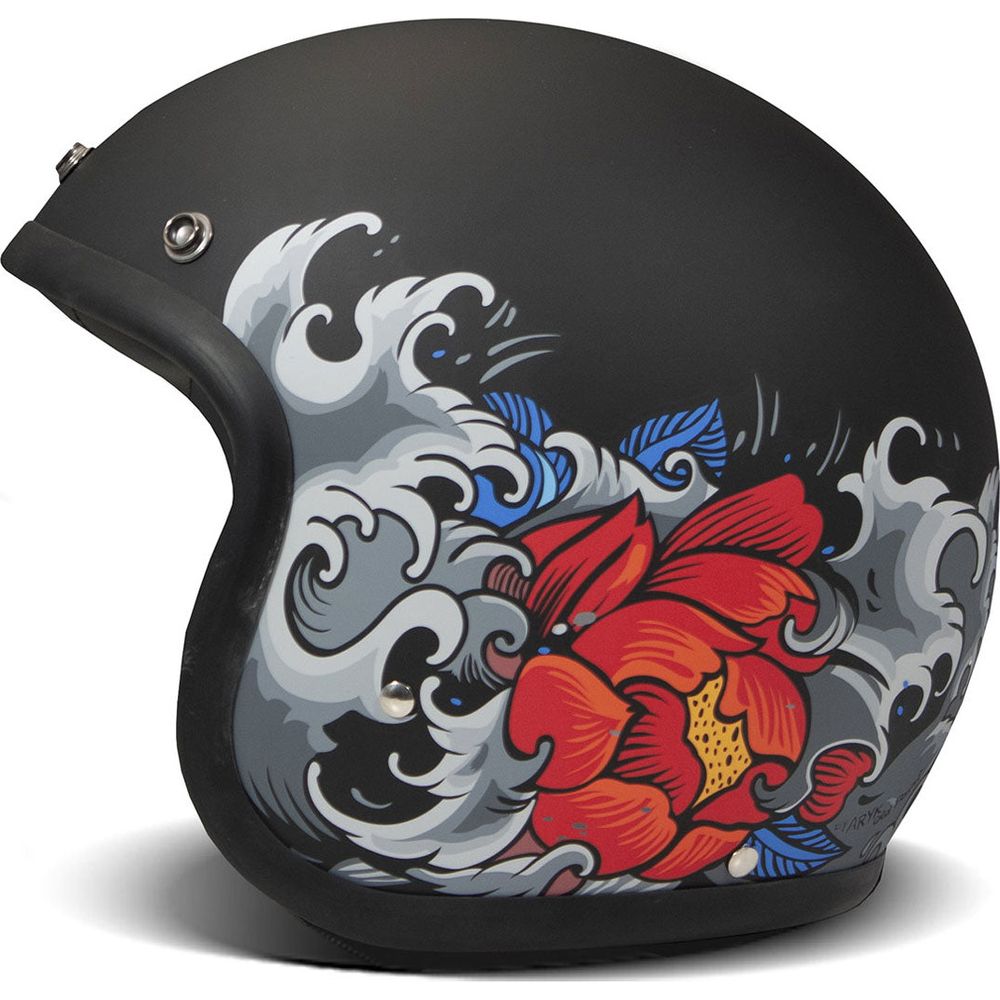 DMD Vintage Standard Open Face Helmet Irezumi FREE 1 YEAR Returns, FREE UK Delivery | ThrottleChimp