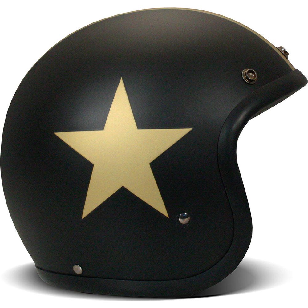 DMD Vintage Standard Open Face Helmet Star Gold FREE 1 YEAR Returns, FREE UK Delivery | ThrottleChimp