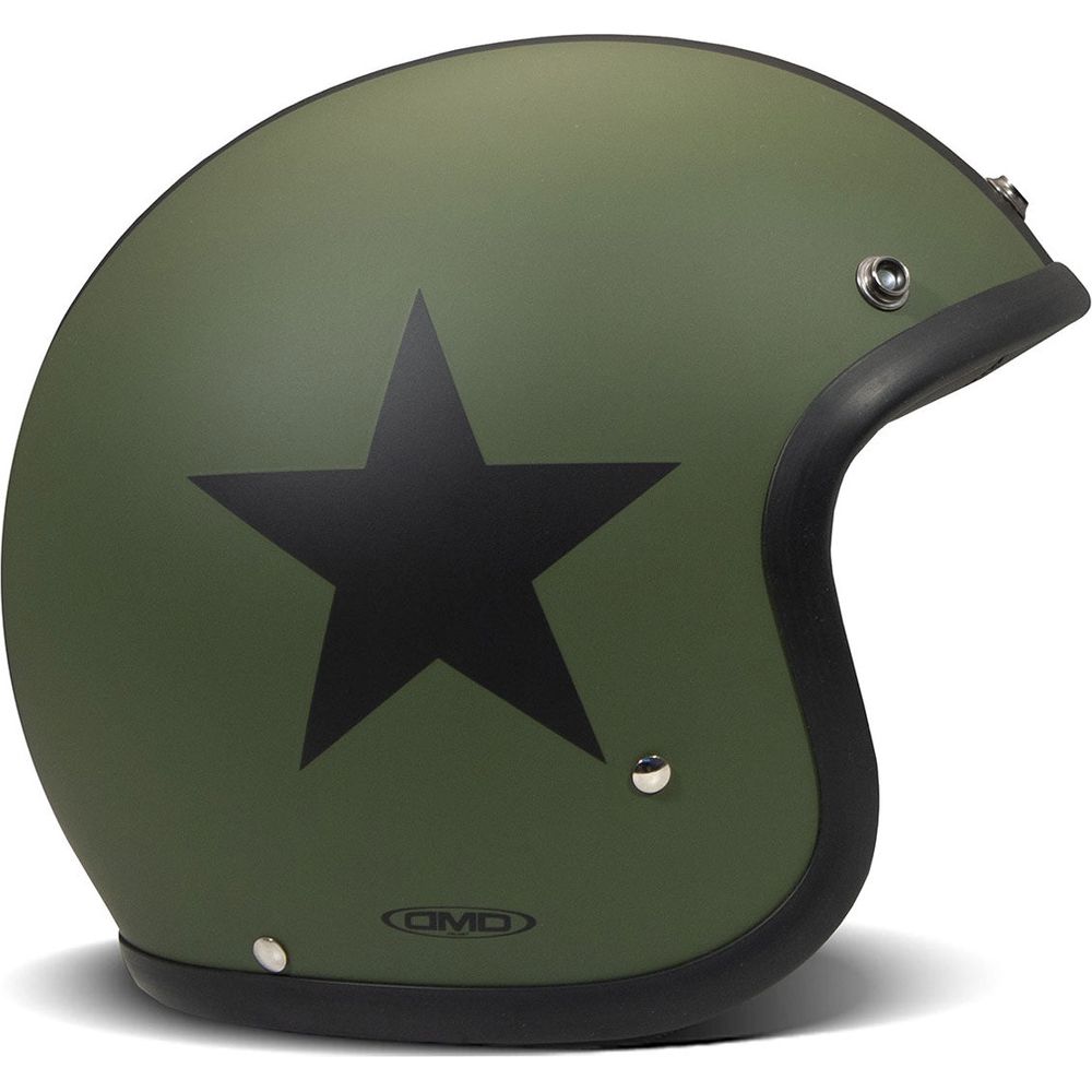 DMD Vintage Standard Open Face Helmet Star Green FREE 1 YEAR Returns, FREE UK Delivery | ThrottleChimp