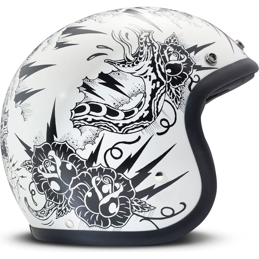 DMD Vintage Standard Open Face Helmet Thunderstruck FREE 1 YEAR Returns, FREE UK Delivery | ThrottleChimp