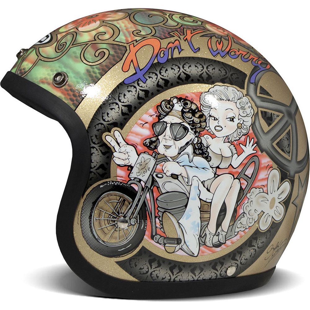 DMD Vintage Standard Open Face Helmet Woodstock FREE 1 YEAR Returns, FREE UK Delivery | ThrottleChimp