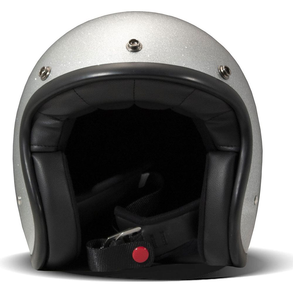 DMD Vintage Standard Open Face Helmet Silver FREE 1 YEAR Returns, FREE UK Delivery | ThrottleChimp
