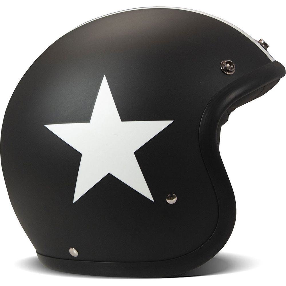 DMD Vintage Standard Open Face Helmet Star Black FREE 1 YEAR Returns, FREE UK Delivery | ThrottleChimp