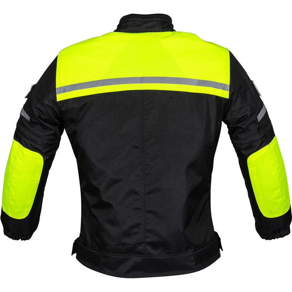 Duchinni Grid Kids Textile Jacket Black / Neon FREE 1 YEAR Returns, FREE UK Delivery | ThrottleChimp
