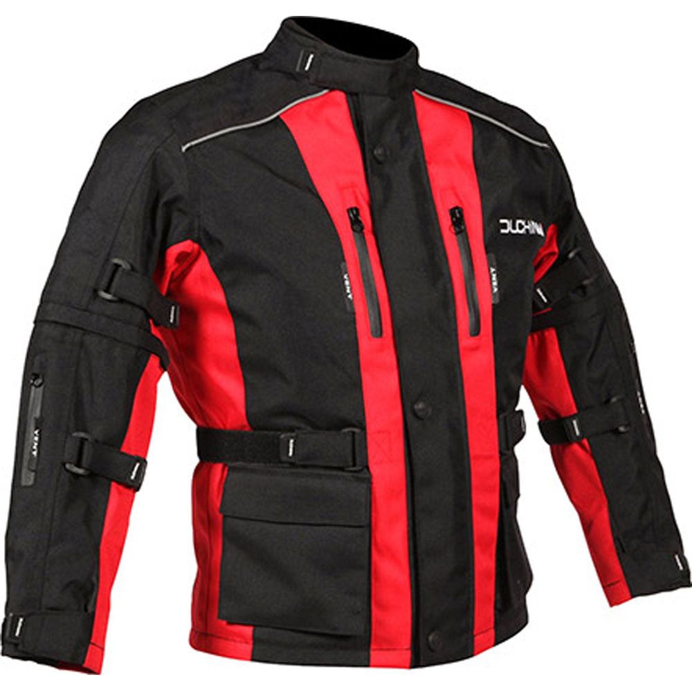 Duchinni Jago Kids Textile Jacket Black / Red FREE 1 YEAR Returns, FREE UK Delivery | ThrottleChimp