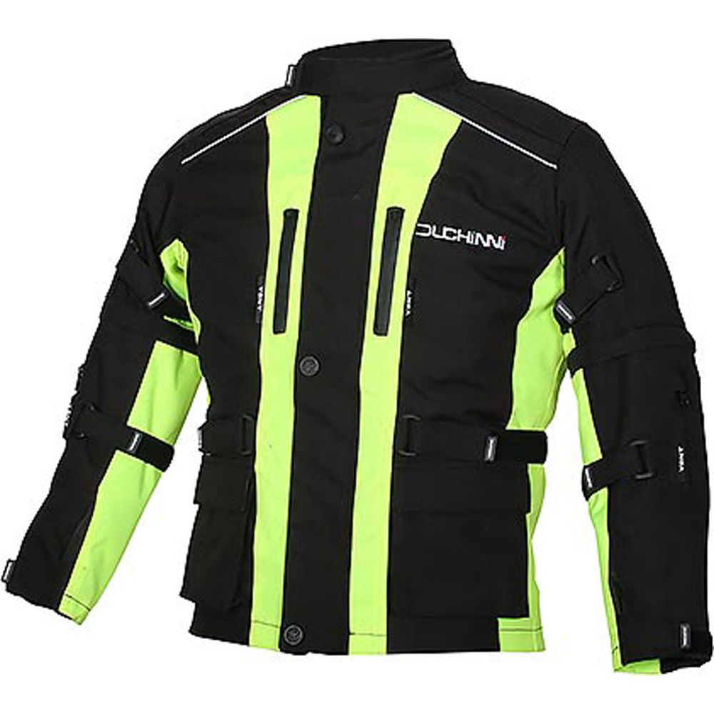 Duchinni Jago Kids Textile Jacket Black / Neon FREE 1 YEAR Returns, FREE UK Delivery | ThrottleChimp