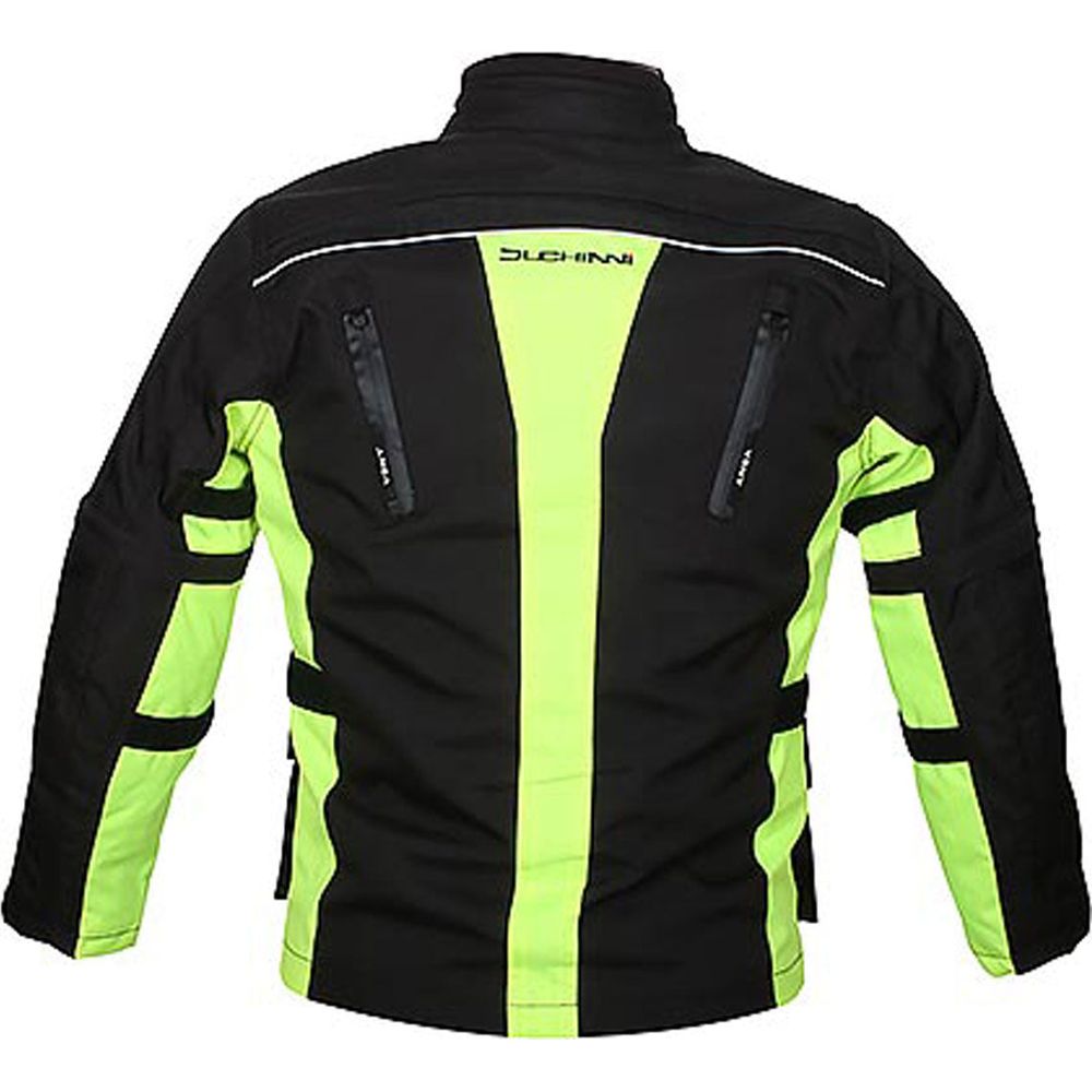 Duchinni Jago Kids Textile Jacket Black / Neon FREE 1 YEAR Returns, FREE UK Delivery | ThrottleChimp