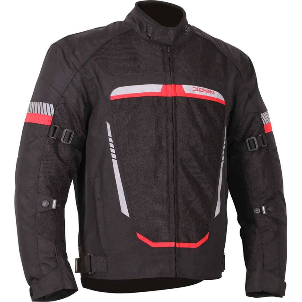Duchinni Mistral Textile Jacket Black / Red FREE 1 YEAR Returns, FREE UK Delivery | ThrottleChimp