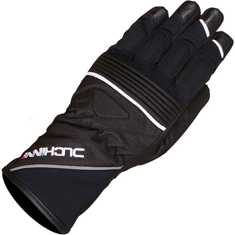 Duchinni Verona Ladies Textile Gloves Black / White FREE 1 YEAR Returns, FREE UK Delivery | ThrottleChimp
