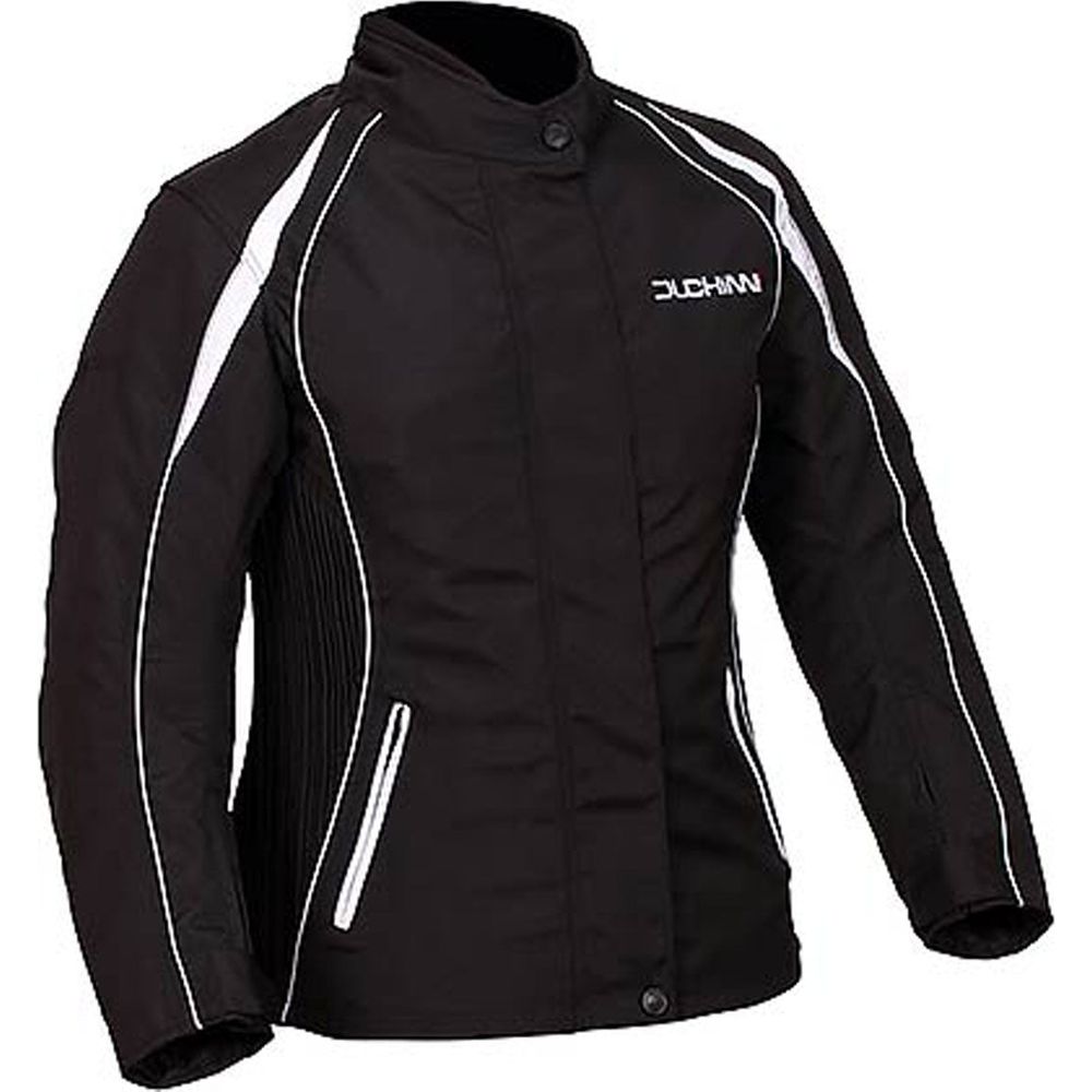 Duchinni Vienna Ladies Textile Jacket Black / White FREE 1 YEAR Returns, FREE UK Delivery | ThrottleChimp