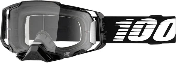 100% Armega Goggles Black / White