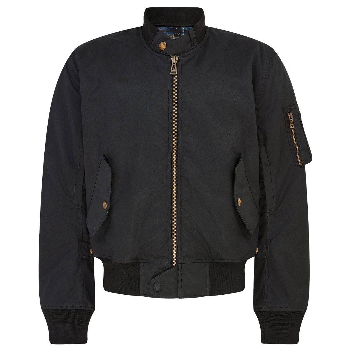 Belstaff Brecon Bomber Ultracore 8oz Waxed Cotton Jacket Black FREE 1 YEAR Returns, FREE UK Delivery | ThrottleChimp