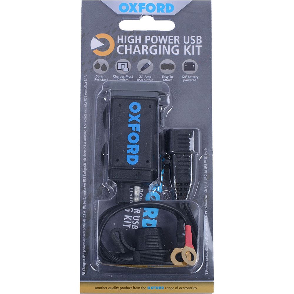Oxford USB 2.1Amp Fused Power Charging Kit FREE 1 YEAR Returns, FREE UK Delivery | ThrottleChimp