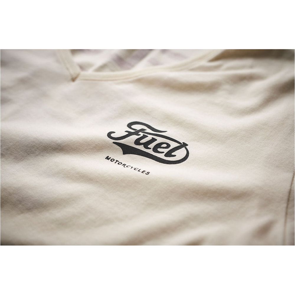 Fuel Angie Ladies T-Shirt Cream FREE 1 YEAR Returns, FREE UK Delivery | ThrottleChimp