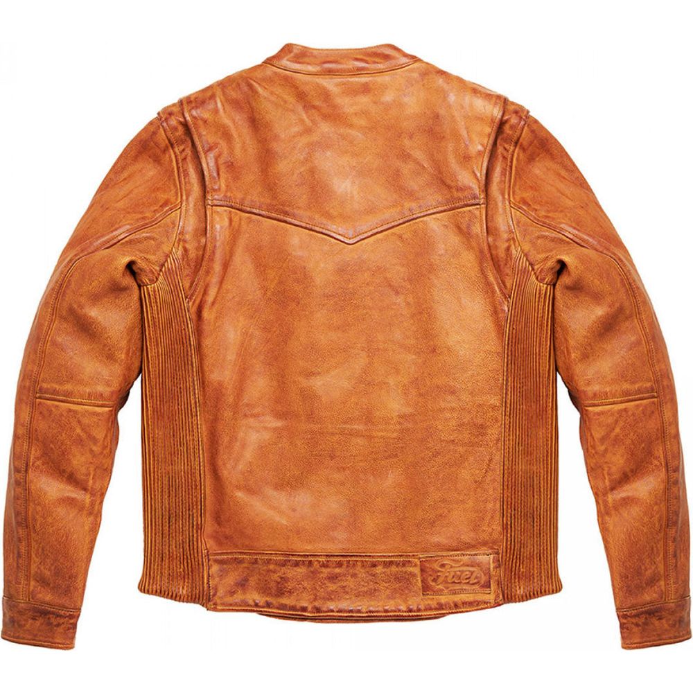 Fuel Bourbon Leather Jacket Tan FREE 1 YEAR Returns, FREE UK Delivery | ThrottleChimp
