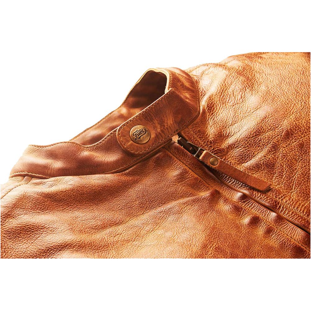 Fuel Bourbon Leather Jacket Tan FREE 1 YEAR Returns, FREE UK Delivery | ThrottleChimp