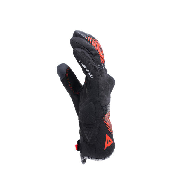Dainese Fulmine D-Dry Gloves Black / Black / Red FREE 1 YEAR Returns, FREE UK Delivery | ThrottleChimp